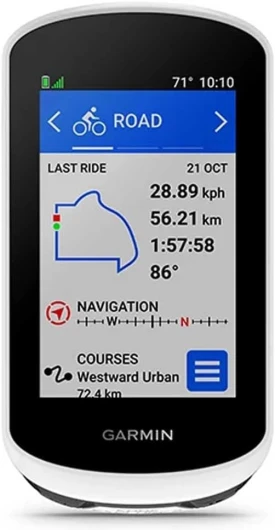 Garmin Ordinateur de vélo Edge Explore 2, 3 pouces, avec GPS intuitif, fonctions VO2, records personnels, unisexe pour adultes, blanc, unique