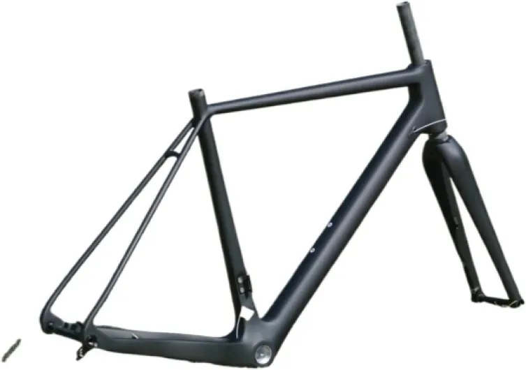 Ensemble cadre et fourche de vélo Gravel en carbone mat UD avec axe traversant, plusieurs tailles(56cm)