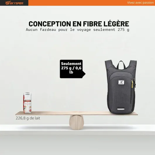 Sac à Dos Pliable Ultraléger 10L/15L/20L, Étanche Sac à dos de Voyage Sac à dos de Randonnée pour la Randonnée les Voyages en Ville Homme Femme 10 l Noir