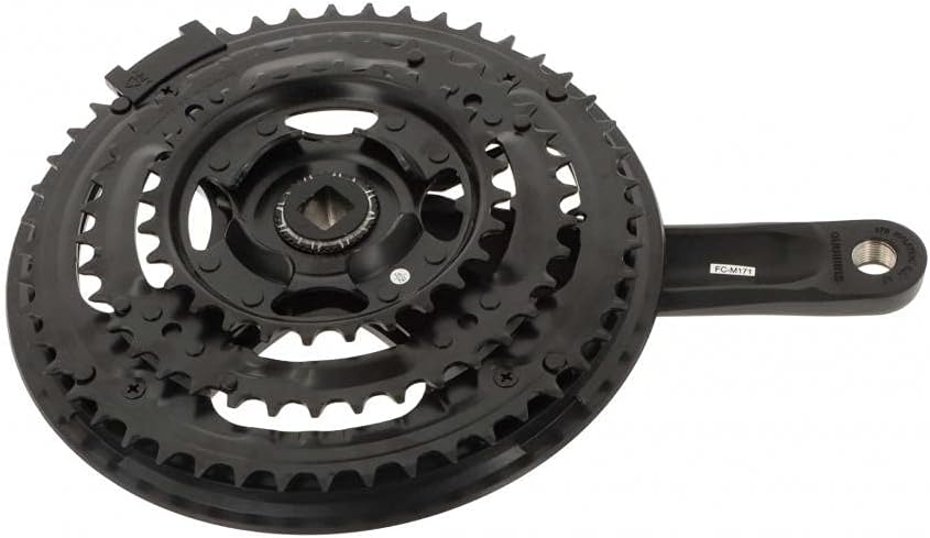 Shimano 6550 Kit pédalier + boîtier alu Manivelle 170 mm + plateaux 48 / 38 / 28 dents avec anneau de protection chaîne + cuvette - Noir Unique