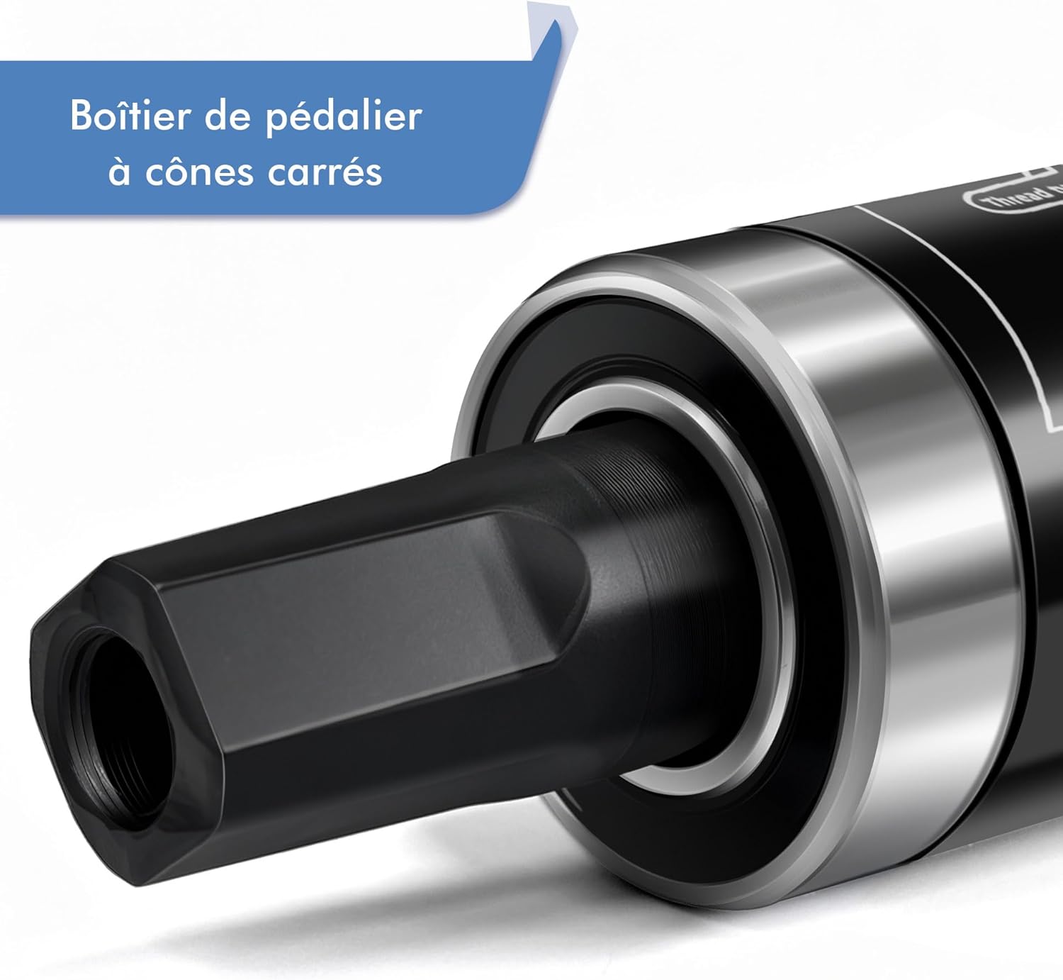 Axes de pédalier pour vélo, d'axe de Trou de BSA-Innenlager pour la manivelle 68x 110,5-126mm ​Tige carrée Conique BB73 113MM
