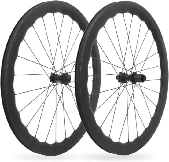 Paire de roues en fibre de carbone 700 C - Profondeur : 50 mm - Roues T700 - Serrure centrale/Six boulons UD Mattee Six Bolts