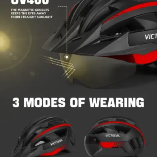 Test VICTGOAL Casque Vélo VTT : un casque complet avec visière magnétique et feu arrière, sans se ruiner