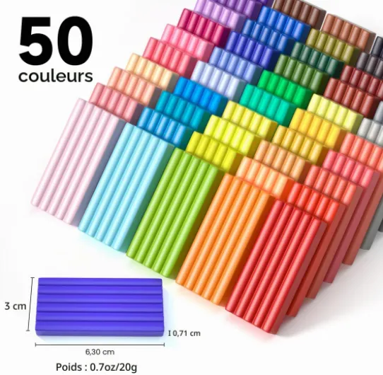 Pâte Polymère, 50 Couleurs de Pâte a Modeler avec Outils de Modelage Accessoires, DIY Clay Kit Cuisson au four, Non Toxique pour Enfants