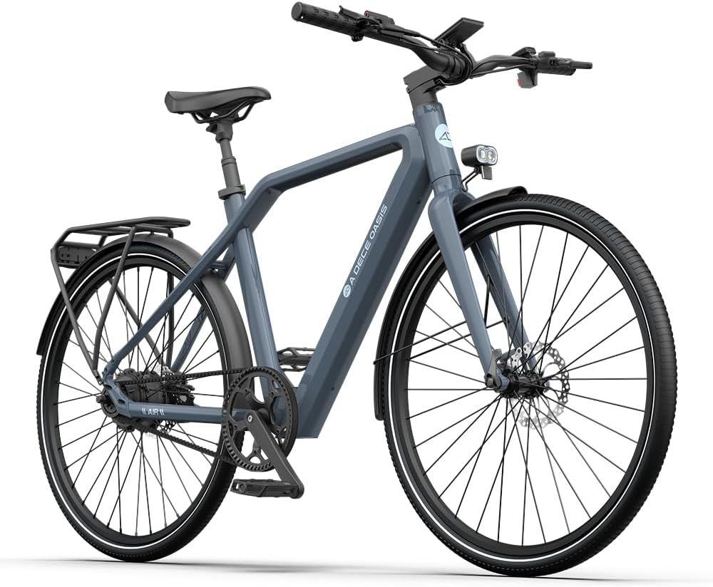 Vélo électrique Dece Oasis ADO Air30, 28'', 700C, Batterie 370 Wh, pour Femmes et Hommes, 1 Vitesse, Capteur de Couple, Transmission par Courroie, APP, écran IPS 3,5''