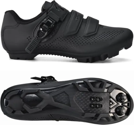 Chaussures VTT pour Hommes Femmes, Chaussures-MTB Compatible avec l'installation SPD Cleats 45 EU Noir Sans Crampons