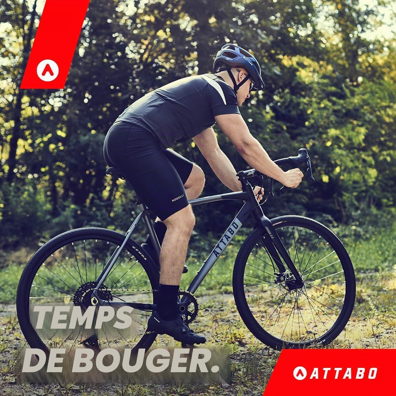 ATTABO Gravel Bike GRADO 2.0 avec Cadre en Aluminium 52-56 cm Guidon Ergonomique Frein à Disque mécanique TEKTRO vélo avec Roues de 28" avec Accessoires Selle réglable 10 Vitesses Gris 52 cm