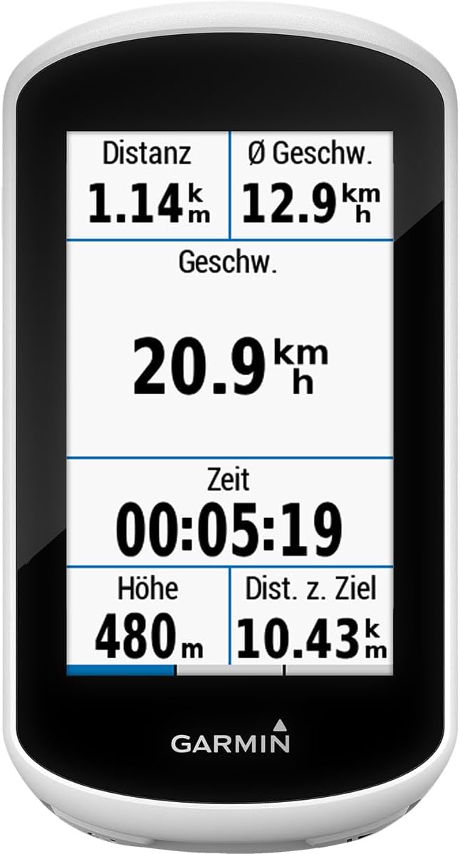 Garmin - Edge Explore - Compteur Vélo GPS - Pré-chargé Cartes Garmin Cycle Map Europe - 47 Pays - 12h d'Autonomies - 240 x 240 Pixels Noir/Blanc Single